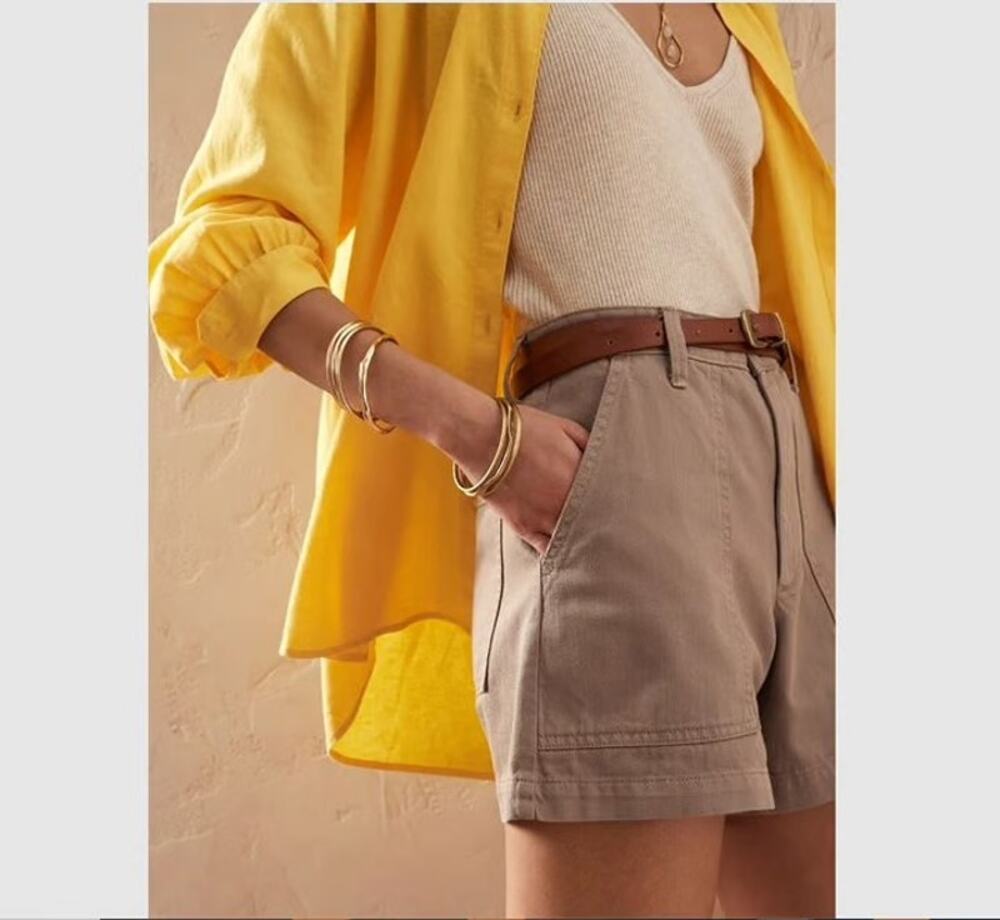 Banana Republic 4" Surplus Shorts| Quiet Luxury Iced Latte Brown Size 6
